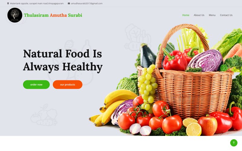 Homepage of the Thulasiram Amutha Surabi website